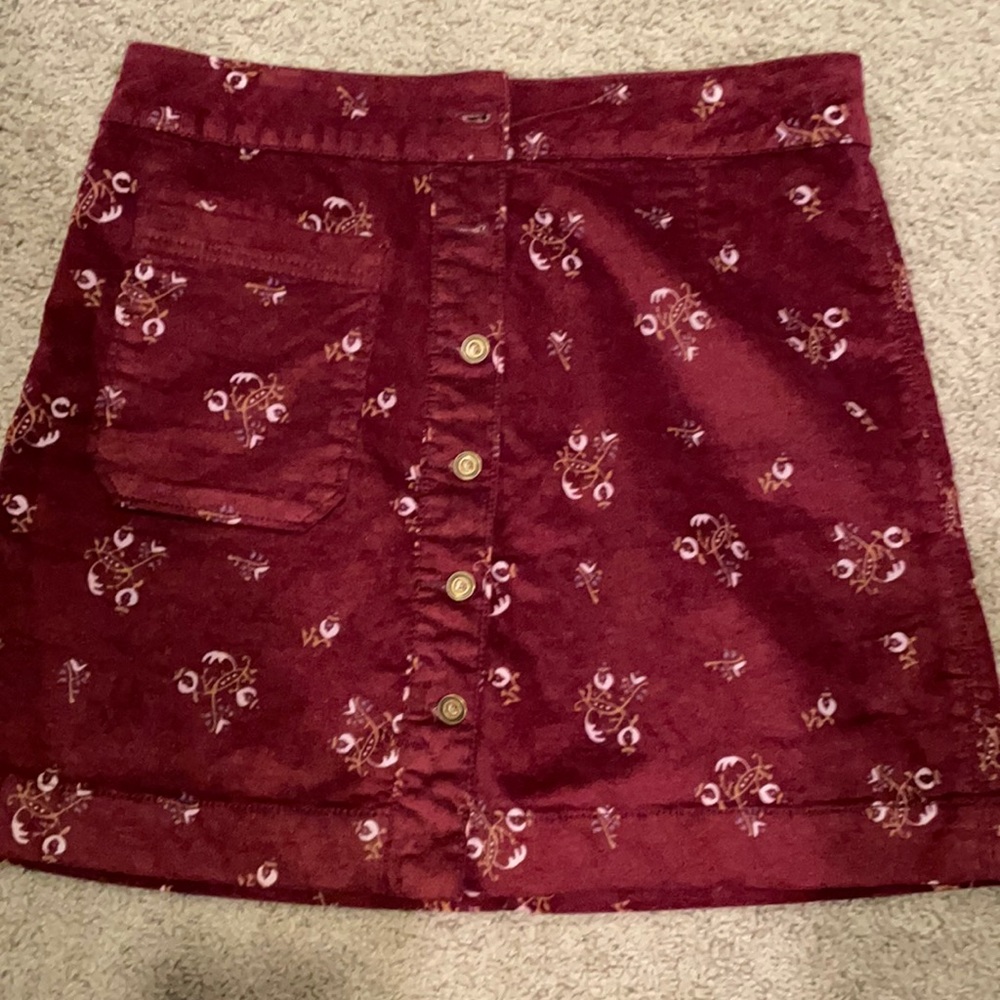 Purple suede skirt